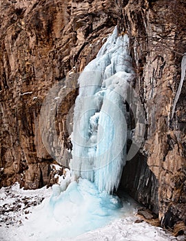 Frozen waterfall