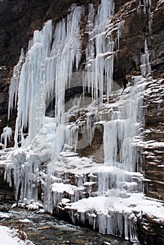 Frozen waterfall