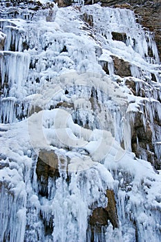 Frozen waterfall