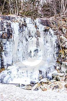 Frozen Waterfall at Grandfather Mountain, Linville, NC