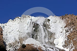 Frozen waterfall in Ogden Canyon, Utah