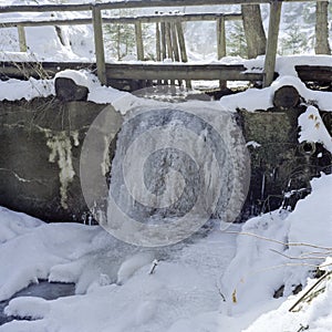 Frozen waterfall