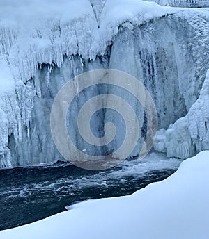 The frozen waterfall