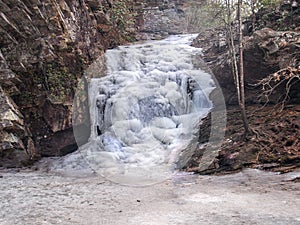 Frozen Waterfalls at Hanging Rock State Park