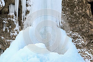 Frozen waterfalls in the North Caucasus, Karachay-Cherkess Republic, Russia