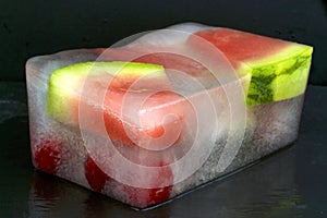 Frozen watermelon slices