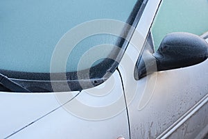 Frozen windshield