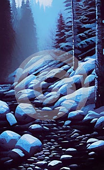 Frozen world - digital art