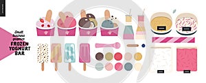 Frozen yoghurt bar - small business graphics - product range