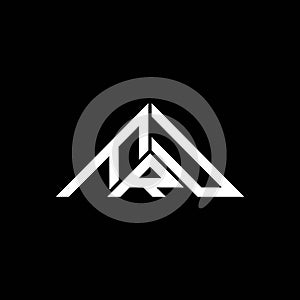 FRU letter logo creative design with vector graphic, FRU simple and modern logo in triangle shape