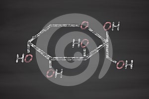 Fructose (D-fructose) fruit sugar molecule. Component of high-fructose corn syrup (HFCS
