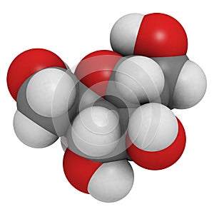 Fructose (fruit sugar) molecule