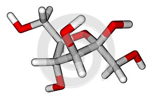 Fructose sticks molecular model