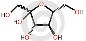 Fructose structural formula