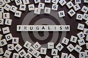 Frugalism letter tiles