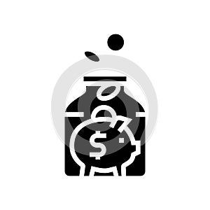 frugality minimalism lifestyle glyph icon vector illustration photo