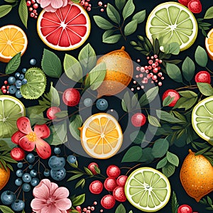 Frui fiesta Seamless Patterns, Generative AI