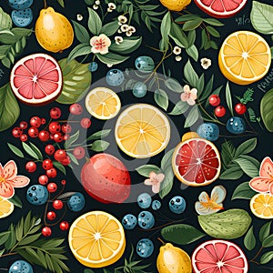 Frui fiesta Seamless Patterns, Generative AI