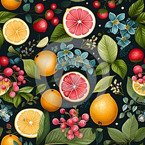 Frui fiesta Seamless Patterns, Generative AI