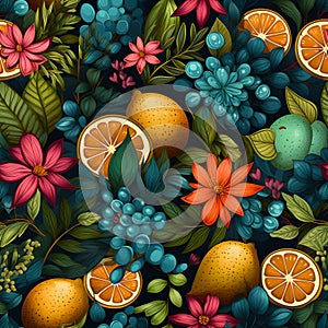 Frui fiesta Seamless Patterns, Generative AI