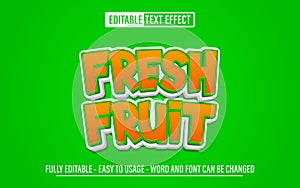Fruit 3d editable text effect