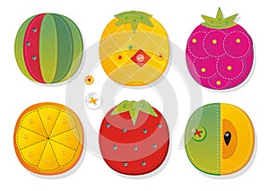 Fruit applique fabric