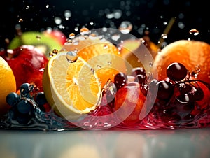 Fruit and berry composition banner
