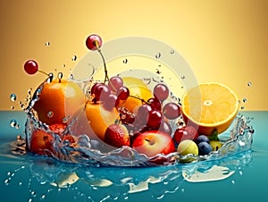 Fruit and berry composition banner