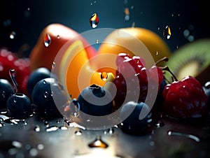 Fruit and berry composition banner