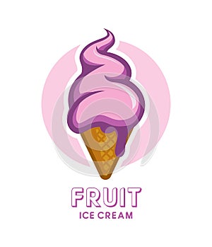 Fruit berry ice cream icon