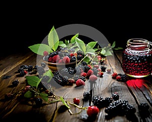 Fruit and berry jam banner