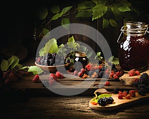 Fruit and berry jam banner