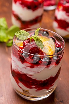 Fruit and Berry Parfait for Dessert