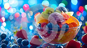 Fruit bingsu icream clean light bright lighting by Generative AI