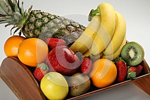 Fruit bowl with fresh fruits