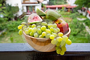 Fruit bowl with fruits
