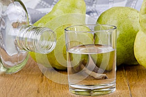 Fruit brandy in a glass