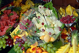 Fruit on a buffet table