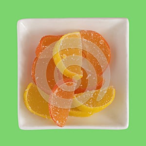 Fruit candy lemon slices.