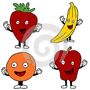 Fruit Cartoon Characters