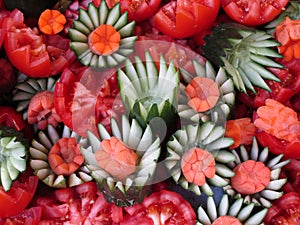 Fruit carving on Onion Festival in Weimar