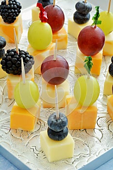 Fruit and cheese appetizers