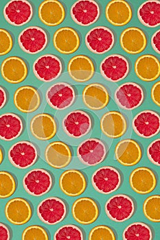 Fruit citrus seamless pattern.
