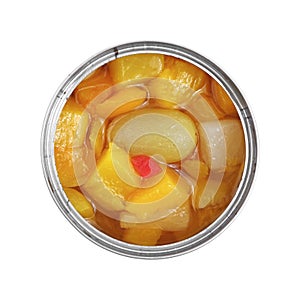 Fruit Cocktail Opened Can