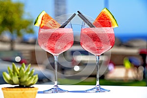 Fruit cocktail with watermelon