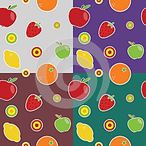 Fruit colored pattern