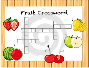 A fruit crossword game template