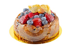Fruit Custard Cake