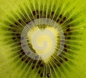 Fruit cut - kiwi forming a heart