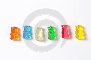 Fruit flavored gummy bears